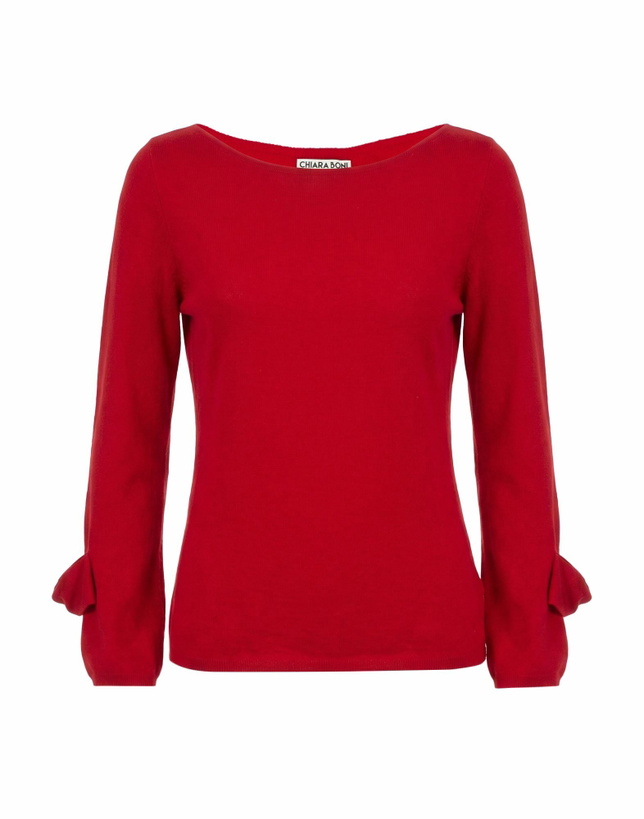 Photo: Chiara Boni La Petite Robe Womens Sweater in Tomato red