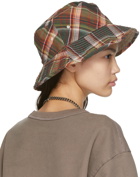 Acne Studios Green Check Bucket Hat