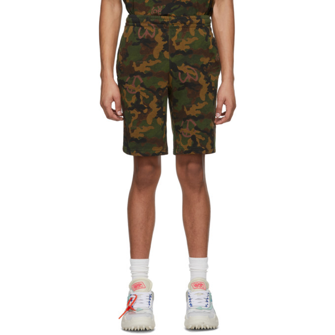 Photo: Off-White Green Camo All Over Shorts