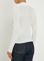 Alice + Olivia Lanie Pointelle Knit top White