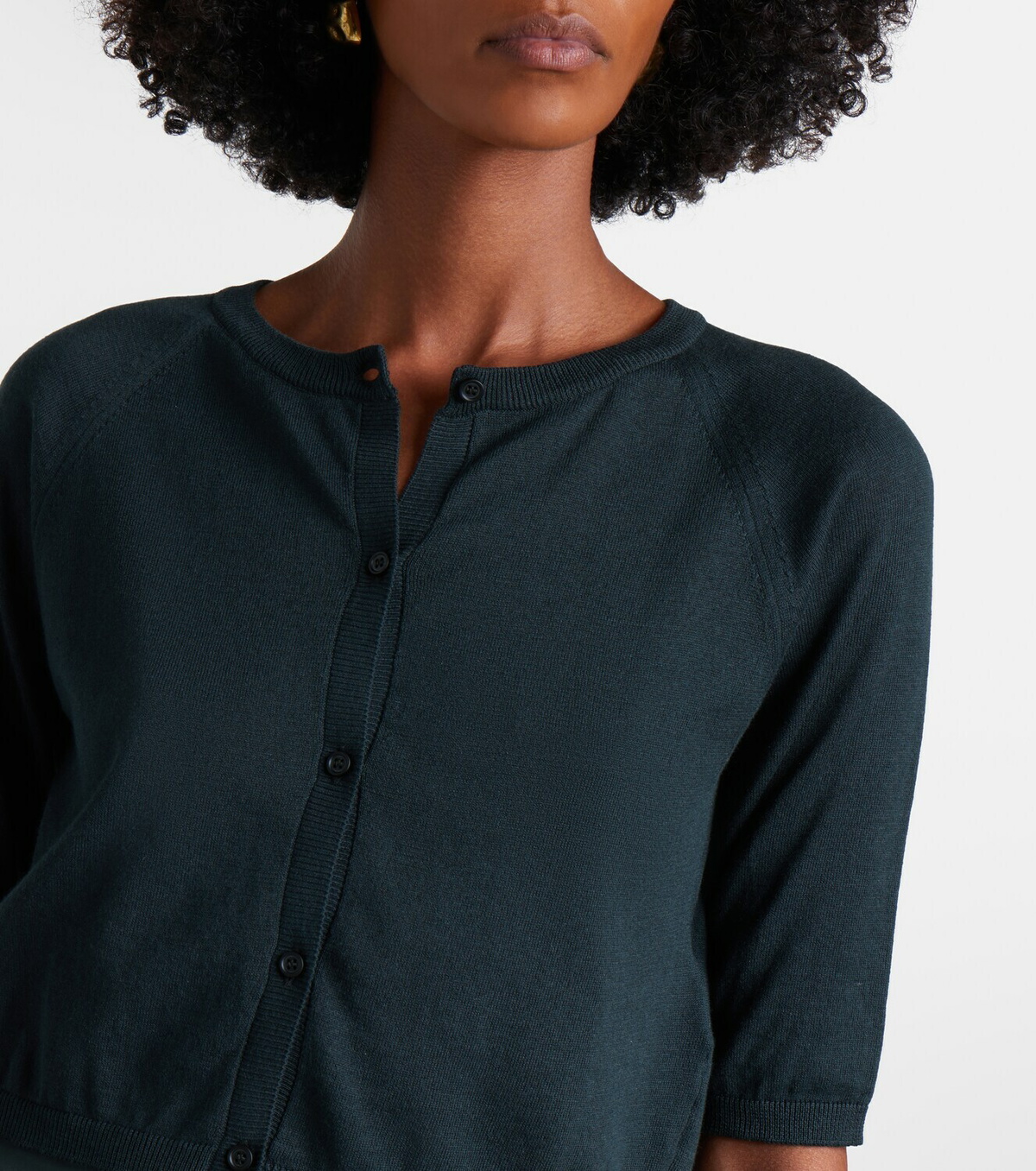 'S Max Mara Cropped cotton, silk and cashmere cardigan