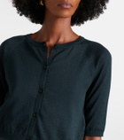 'S Max Mara Cropped cotton, silk and cashmere cardigan