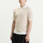 Casablanca Men's Wordmar Merino Wool Polo in Beige