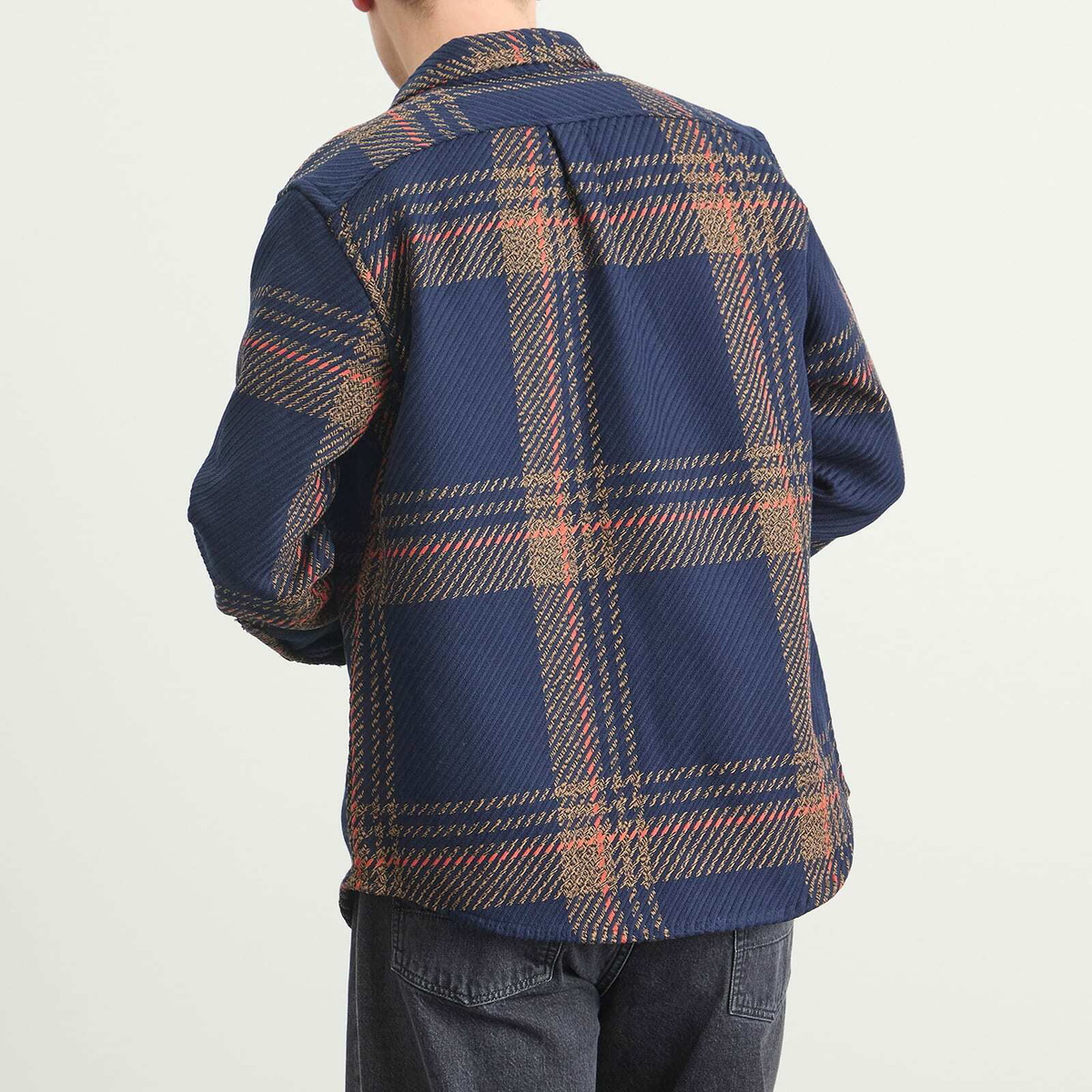 Portuguese Flannel Men's Upper Overshirt in Navy Blend