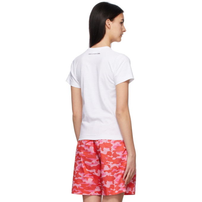 Comme des Garcons Girl White Disney Edition Minnie Mouse Smile T