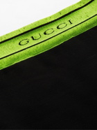 GUCCI - Logo-Jacquard Stretch-Knit Tights - Black