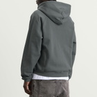 Dime Men's Classic Small Logo Zip Hoodie in Granite