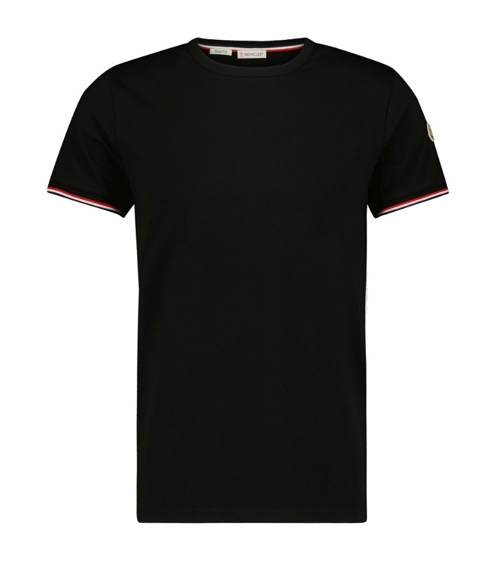 Photo: Moncler - Short-sleeved cotton-blend T-shirt
