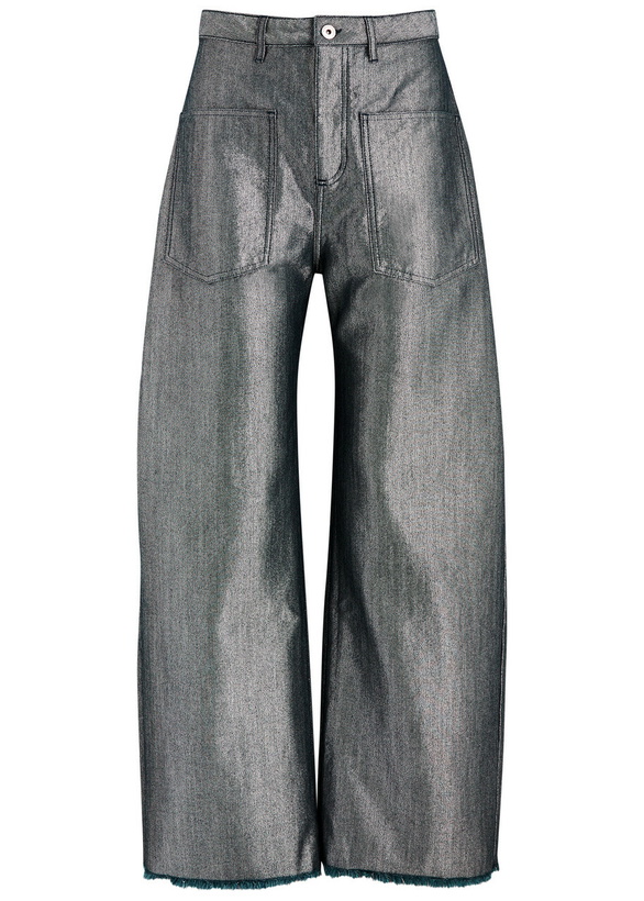 Photo: Marques' Almeida Metallic Wide-leg Jeans Silver