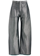 Marques' Almeida Metallic Wide-leg Jeans Silver