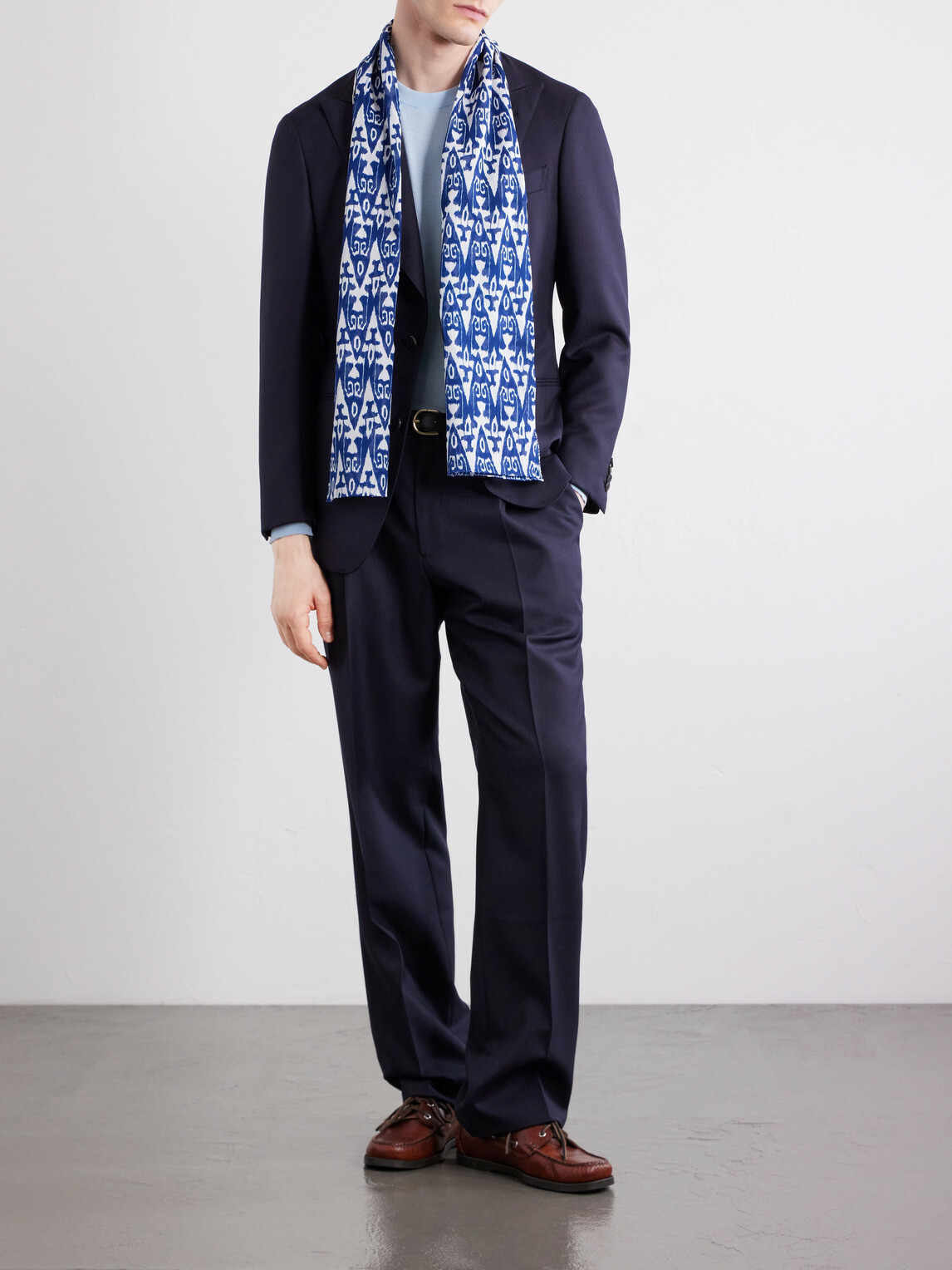 Anderson & Sheppard - Printed Cotton-Voile Scarf