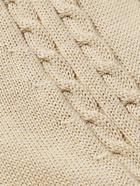 Ghiaia Cashmere - Cable-Knit Cotton Cardigan - Neutrals