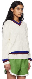 Bode White Tennis Sweater