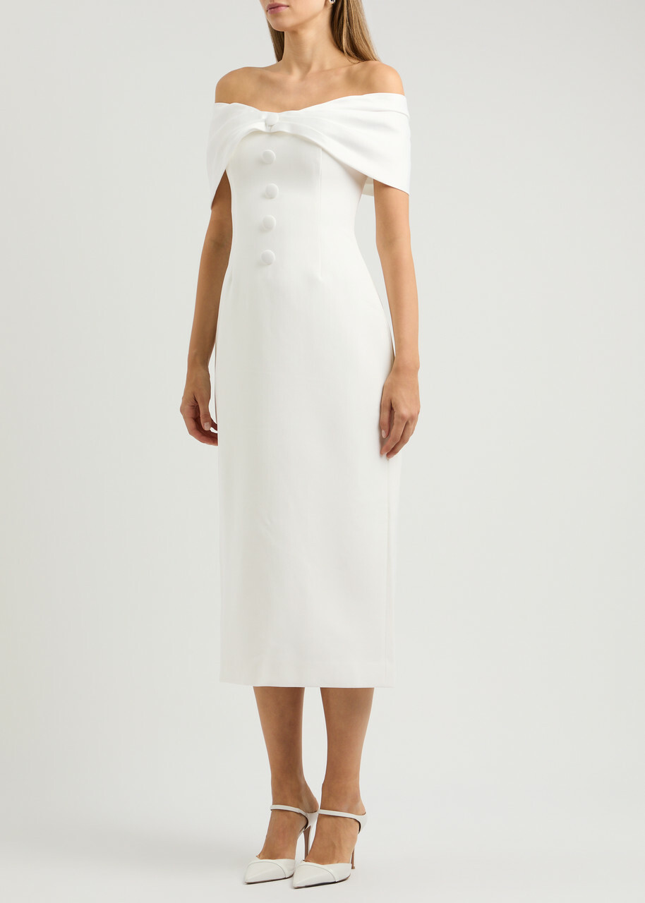 Odd Muse The Ultimate Muse Bow Midi Dress White Odd Muse