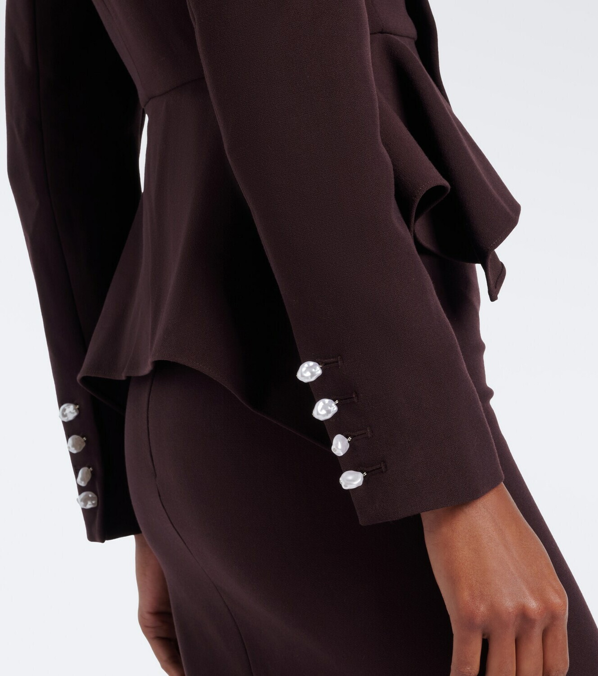 Roland Mouret Peplum crêpe jacket