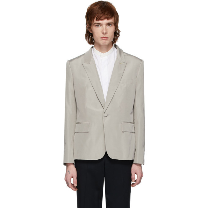 Photo: Haider Ackermann Grey Silk Classic Blazer