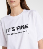 Victoria Beckham Printed cotton jersey T-shirt