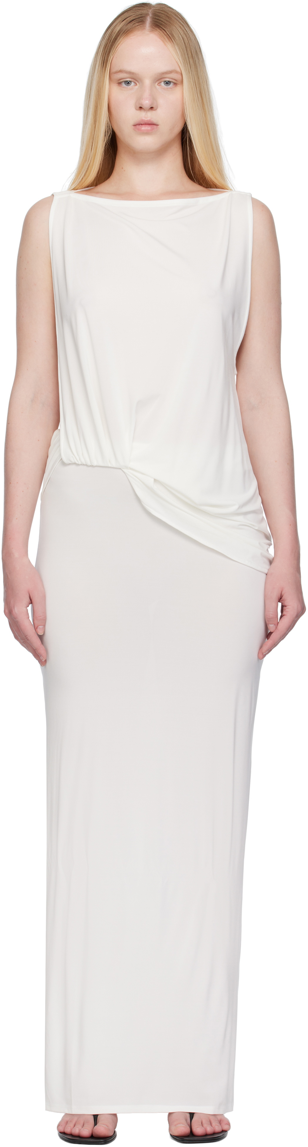 Jacquemus Ruched Slip Flared Dress Jacquemus