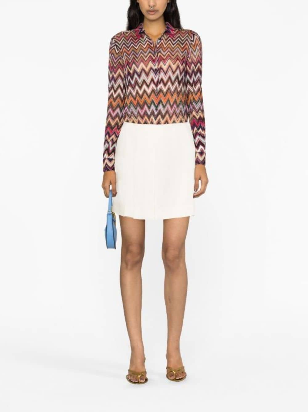 Missoni Iconic Zig Zag Pattern Shawl- Red