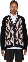 Marine Serre Black Jacquard Cardigan