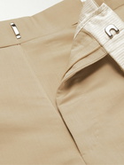 TOM FORD - Straight-Leg Cotton and Silk-Blend Suit Trousers - Neutrals