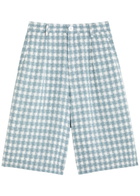 Nahmias Plaid-jacquard Woven Shorts Grey
