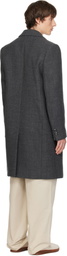 AMI Paris Gray Double Breasted Wool Coat