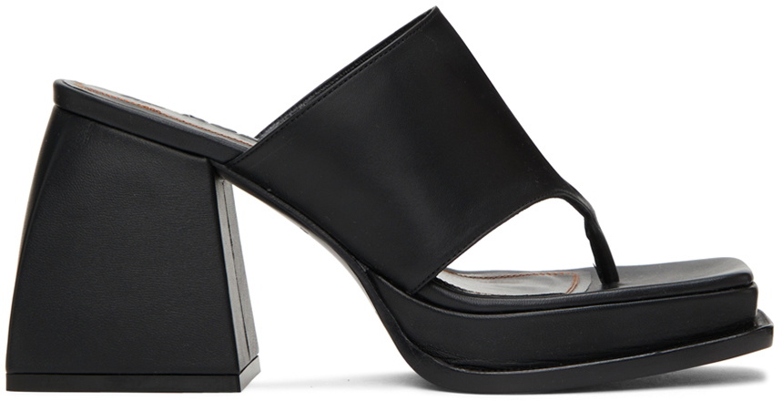 Nodaleto Black Bulla Candace Platform Heeled Sandals