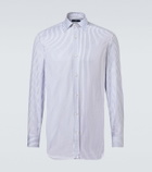 Dunhill Striped cotton and wool Oxford shirt