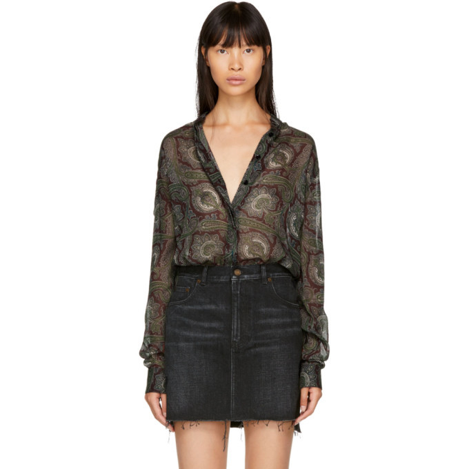 トップス Saint Laulent paisley shirt shirt in paisley wool | Saint Laurent | YSL SE