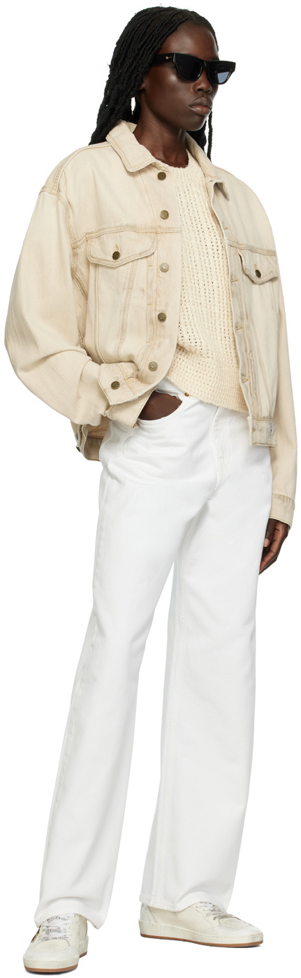Golden Goose White Wide-Leg Jeans
