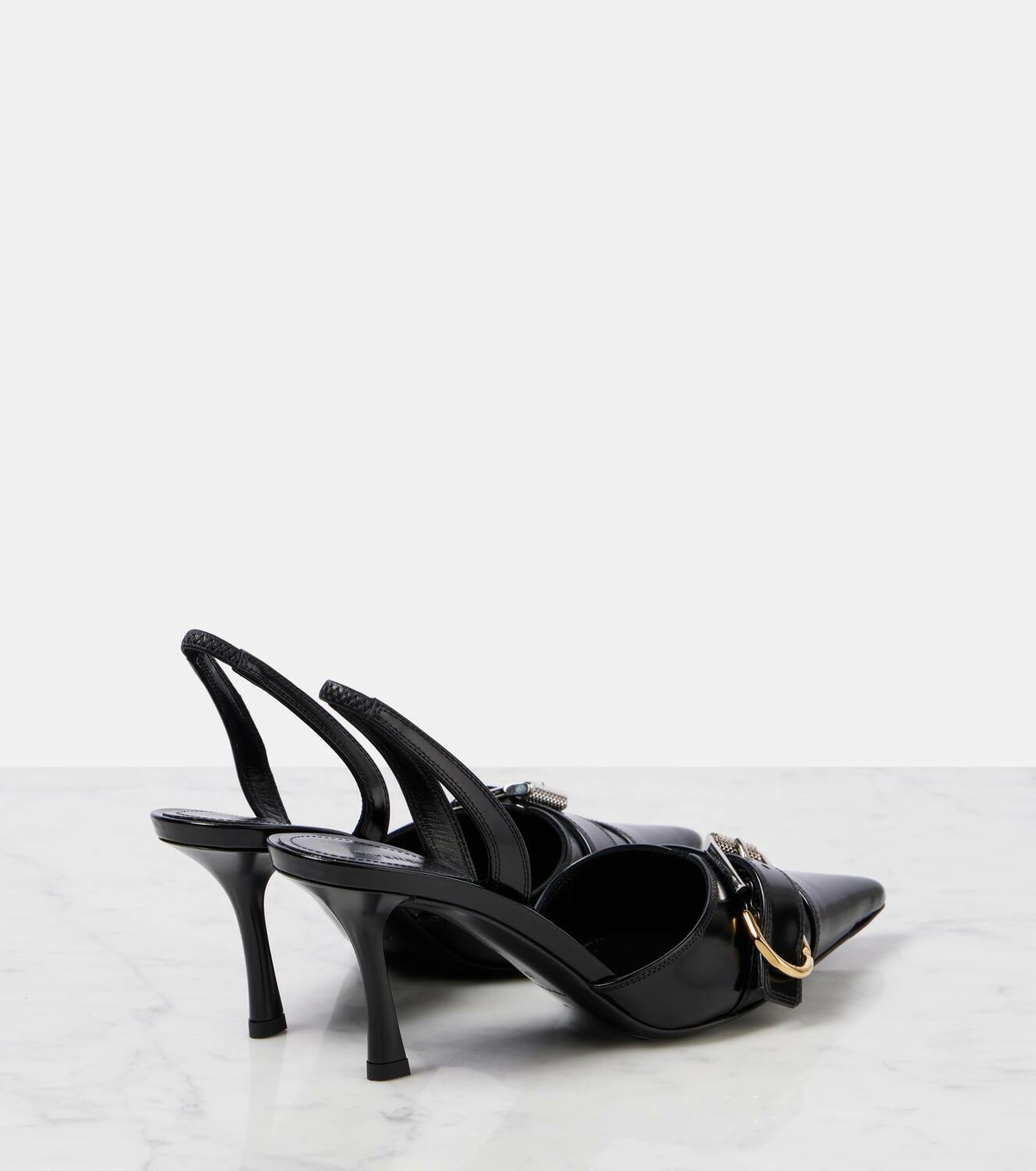 Givenchy Voyou brushed leather slingback pumps Givenchy