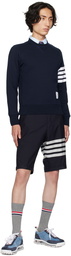 Thom Browne Navy 4-Bar Sweatshirt