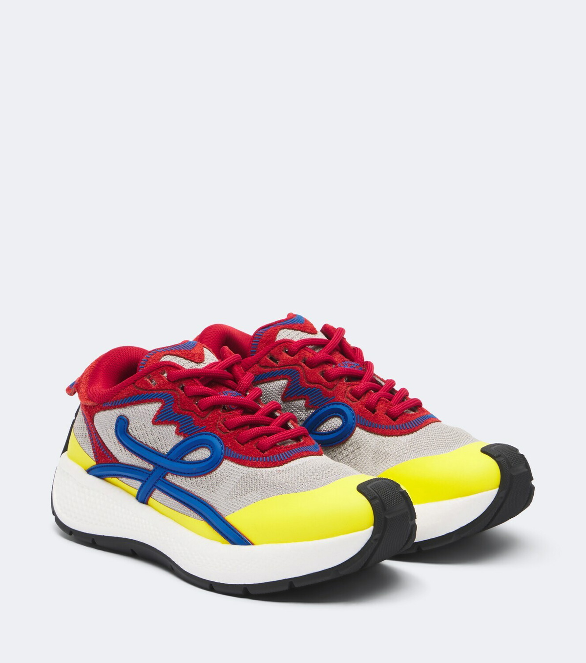 Loewe Pogo colorbocked mesh-trimmed sneakers