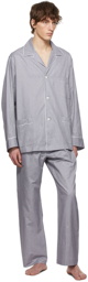 Brioni Grey Cotton Pyjama Set