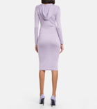 Tom Ford Cashmere and silk hoodie midi dress