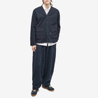 Comme des Garçons Homme Men's Jersey Ripstop Pocket Cardigan in Navy