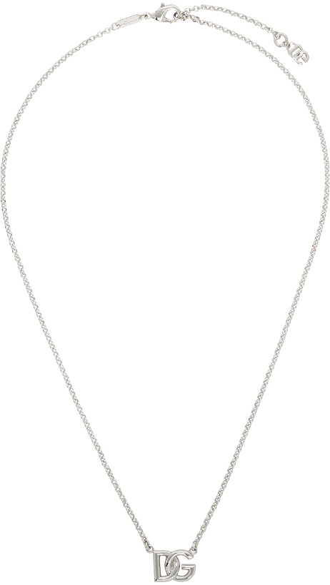 Photo: Dolce & Gabbana Silver DG Logo Necklace