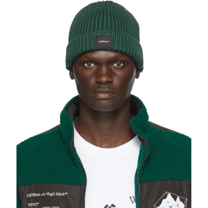 Photo: Off-White Green Wool Knit Beanie