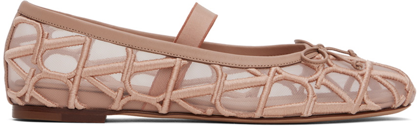 Valentino Garavani◆Toile Iconographe メッシュフラット Valentino Garavani Ballerina Flats in Toile Iconographe