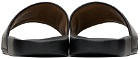 Brioni Black Leather Slides