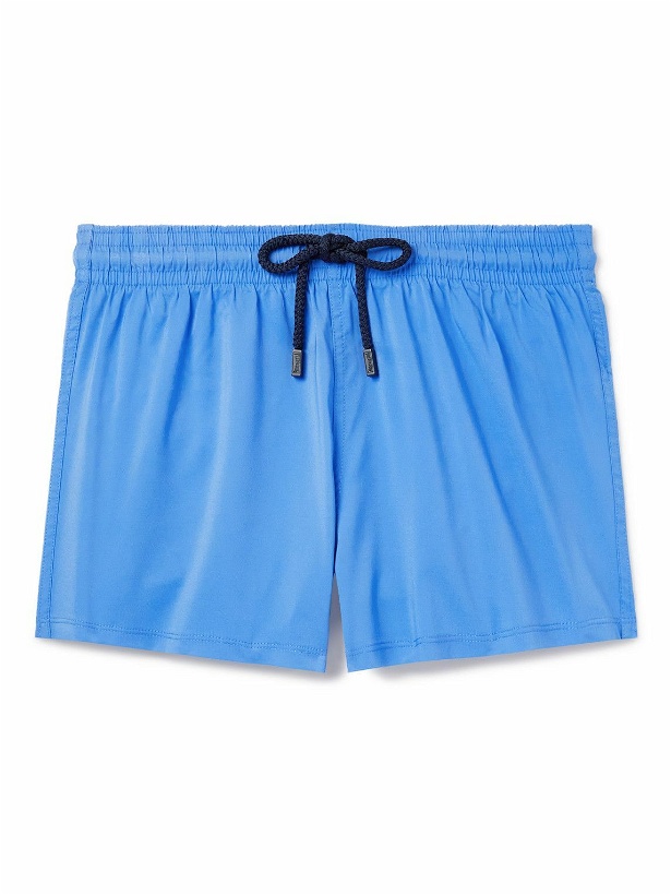 Photo: Vilebrequin - Man Slim-Fit Short-Length Swim Shorts - Blue