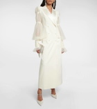 Danielle Frankel Mae embellished silk and wool coat