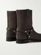 LOEWE - Campo Embellished Leather Boots - Brown