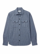 Boglioli - David Checked Cotton-Blend Overshirt - Blue