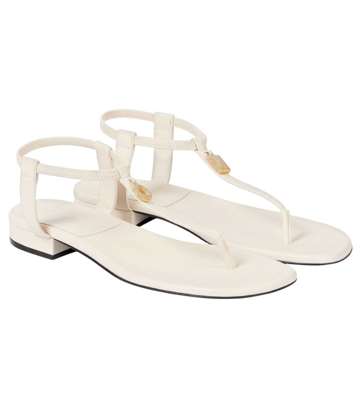 Photo: Loro Piana Mindil embellished leather thong sandals