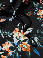 ERDEM - Floral-Print Cotton-Jersey Hoodie - Black