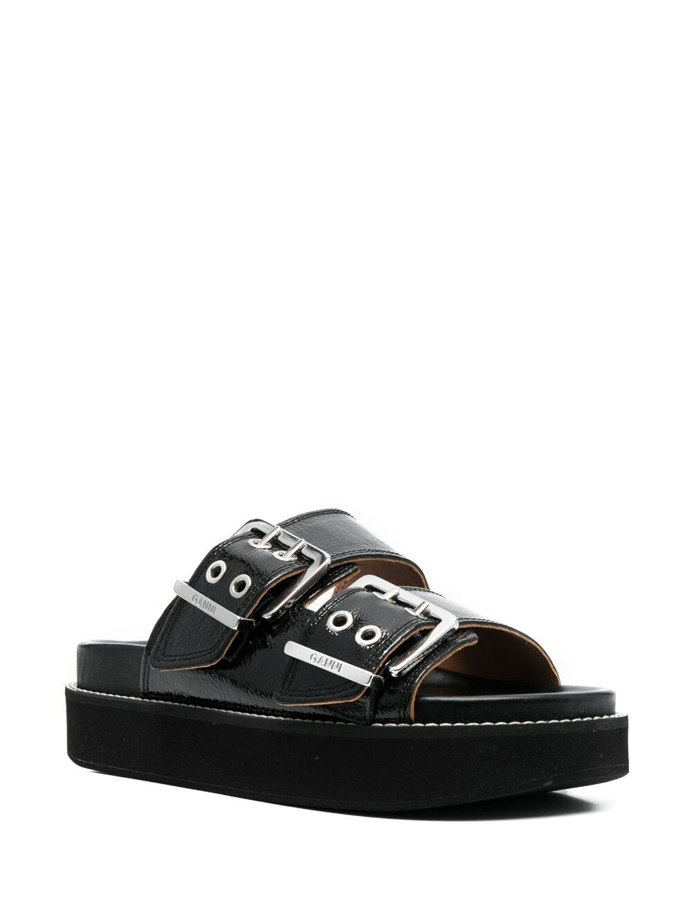 GANNI - Leather Chunky Sandals GANNI