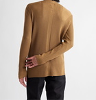 RICK OWENS - Ribbed Virgin Wool Sweater - Brown