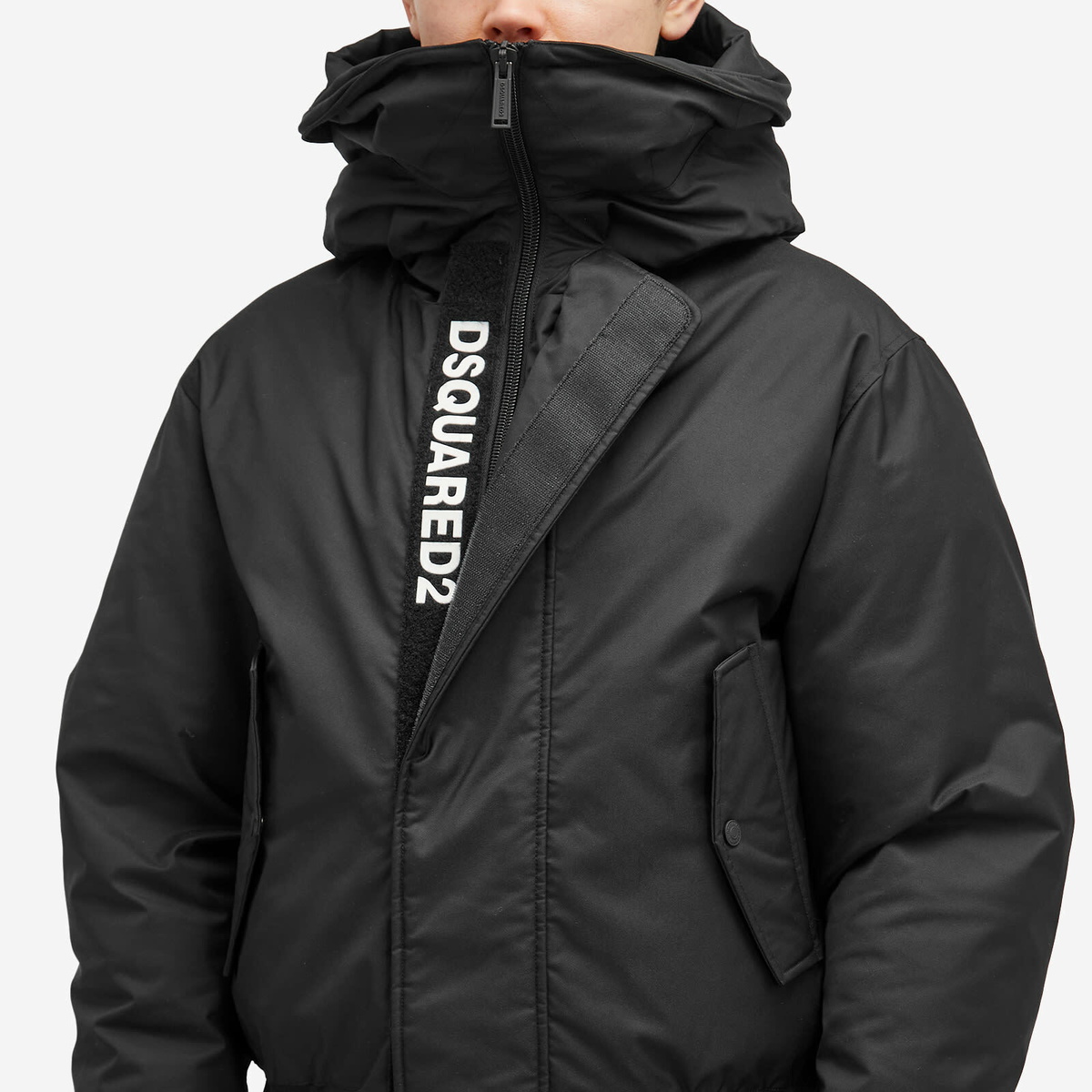 Dsquared2 Men's Techno Down Bomber Jacket in Black Dsquared2